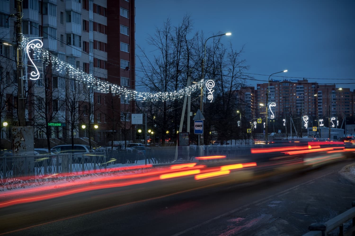 Новогоднее оформление поселка имени Тельмана
